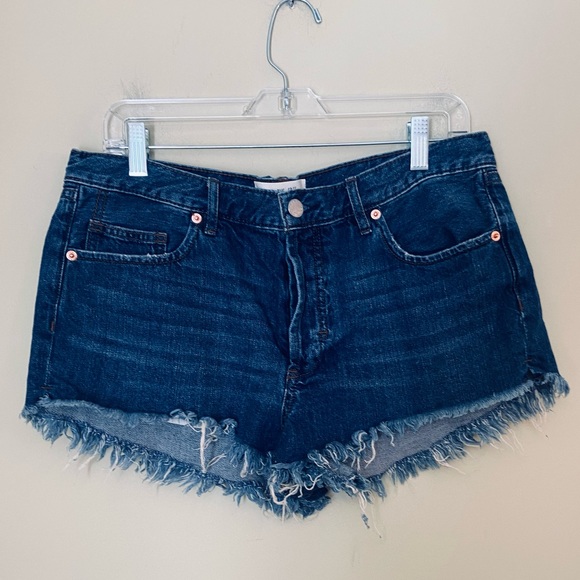 Free People We The Free Good Vibrations High Rise Cut Off Shorts Size 31 - Picture 4 of 10